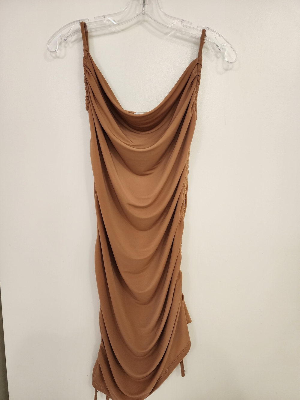 Tiger Mist Camel Slip Dress with Cowl Neck - Picture 1 of 4